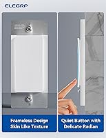 Vista 2 de ELEGRP - Interruptor de luz inteligente, interruptor de luz Wi-Fi de 2.4 GHz compatible con Alexa y Asistente de Google, requiere cable neutro