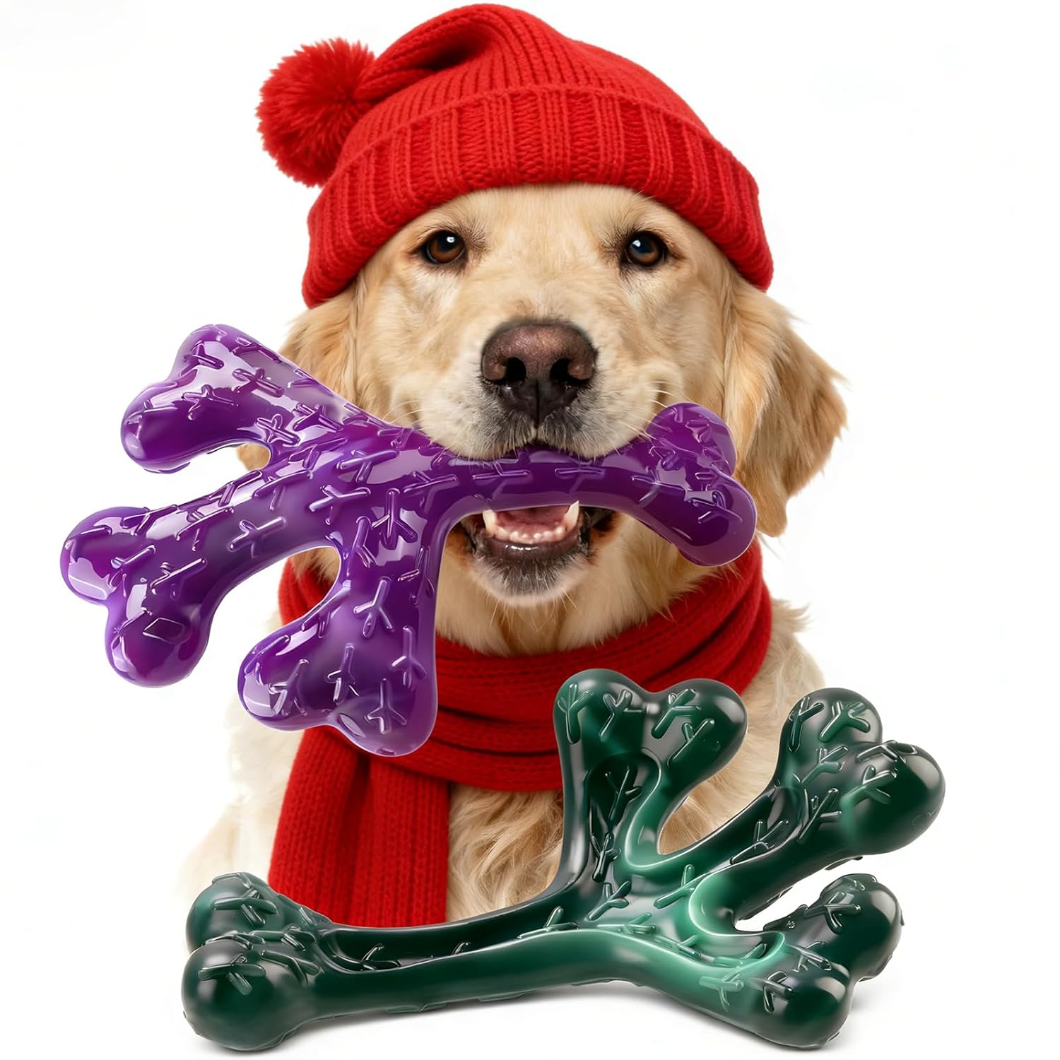 Aggressive Chewers Dog Chew Toys - 2 Pack Tough Dog Toys for Aggressive Chewers Large Breed Indestructible Dogs