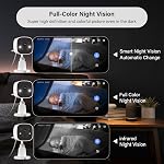 Jennov Outdoor/Indoor Security Cameras 5Ghz/2.4Ghz, 2K HD Wireless WiFi/Color Night Vision/AI Human Motion Detection /2-Way Audio/IP66 Waterproof Pet Dog Cat Baby Monitor Camera for Home Security