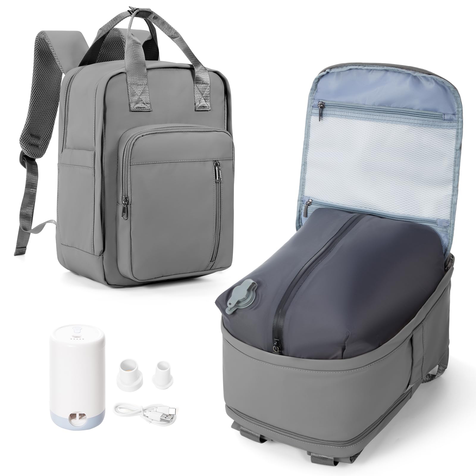 BJLFS Borse da Cabina per Ryanair 40x30x20 Zaino Wizzair Sottovuoto da viaggio 40x20x25 Bagaglio a Mano con compressione sottovuoto,Zaino Easyjet 45x36x20,Zaini Casual per laptop da 14 pollici