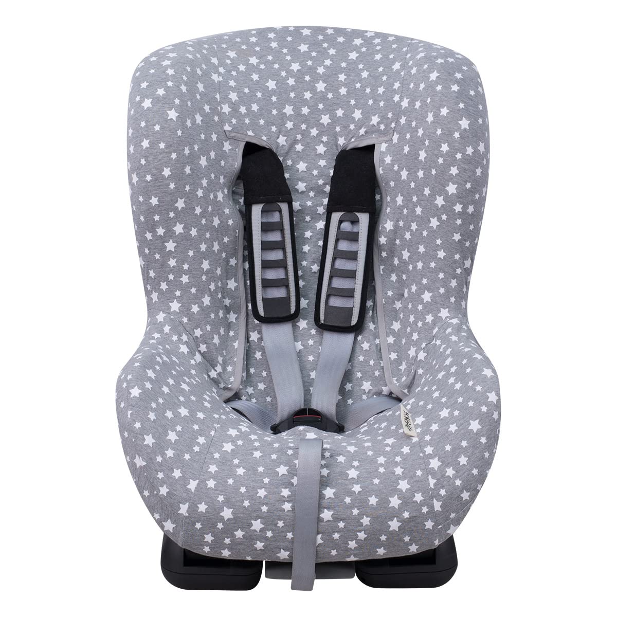 JYOKO KIDS Funda para Silla de Coche de Algodón Extra Suave Sin Cabezal (White Star)