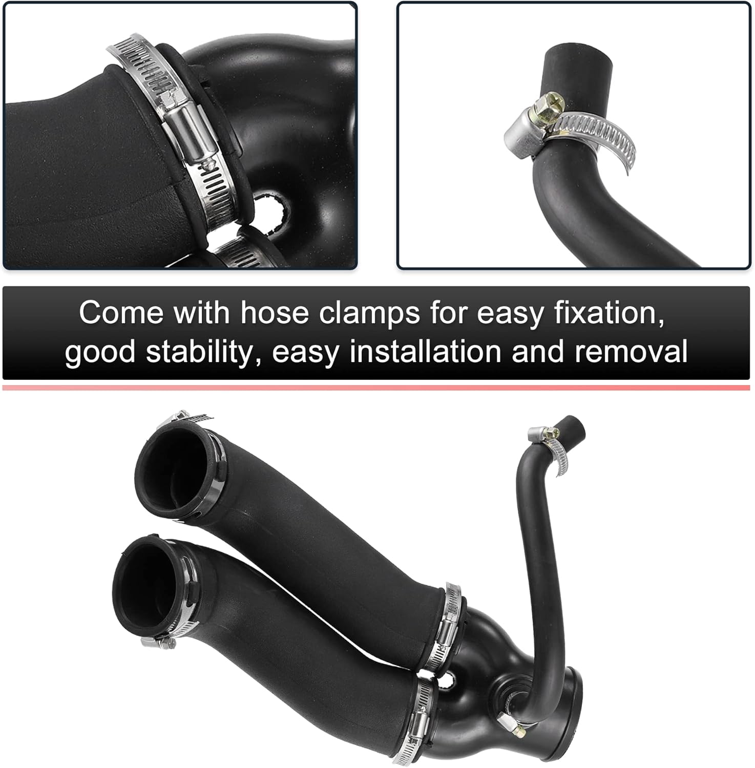 X AUTOHAUX Air Intake Duct Hose for Ford Bronco 1994-1996 for Ford F150 F250 F350 5.0L 5.8L 1994-1997 F6TZ-9B659-AD F6TZ9B659AD