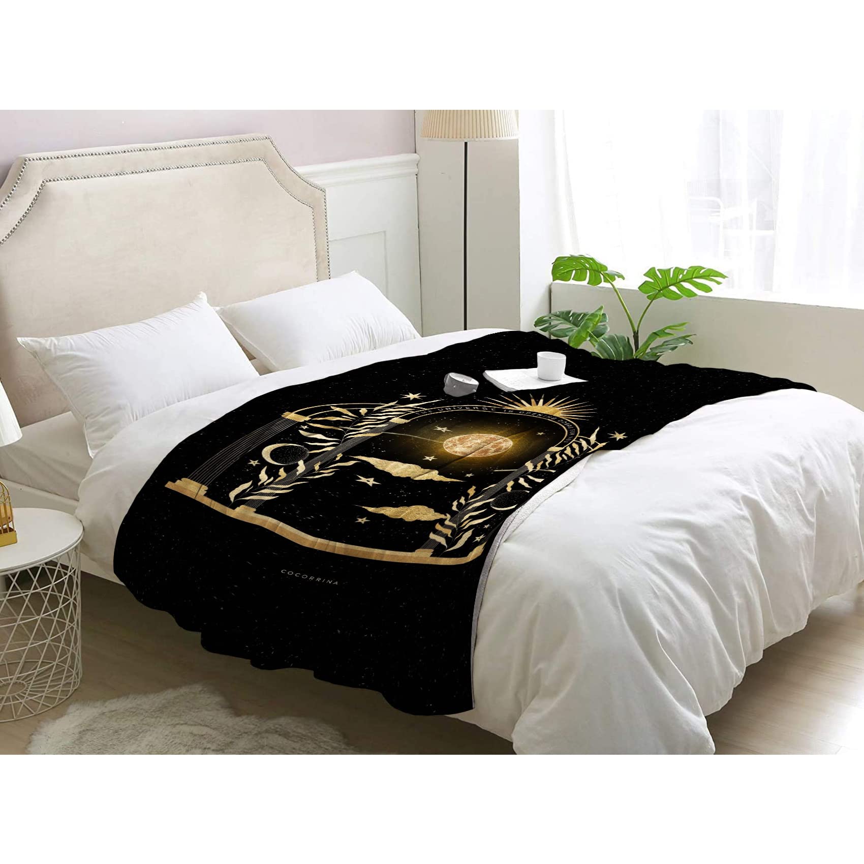 Couverture 1 personne flanelle BUKITA plaid canape chaud et doux