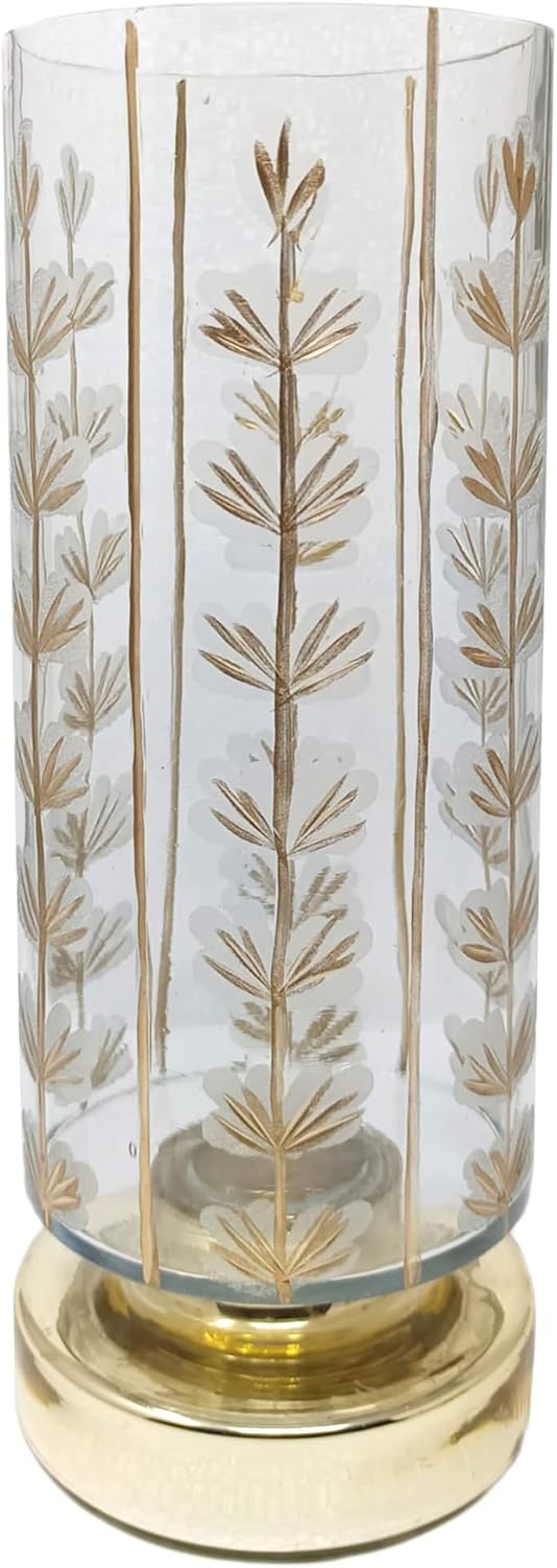 Ashland Etched Glass Pillar Candle Holder, Spring Home Decor