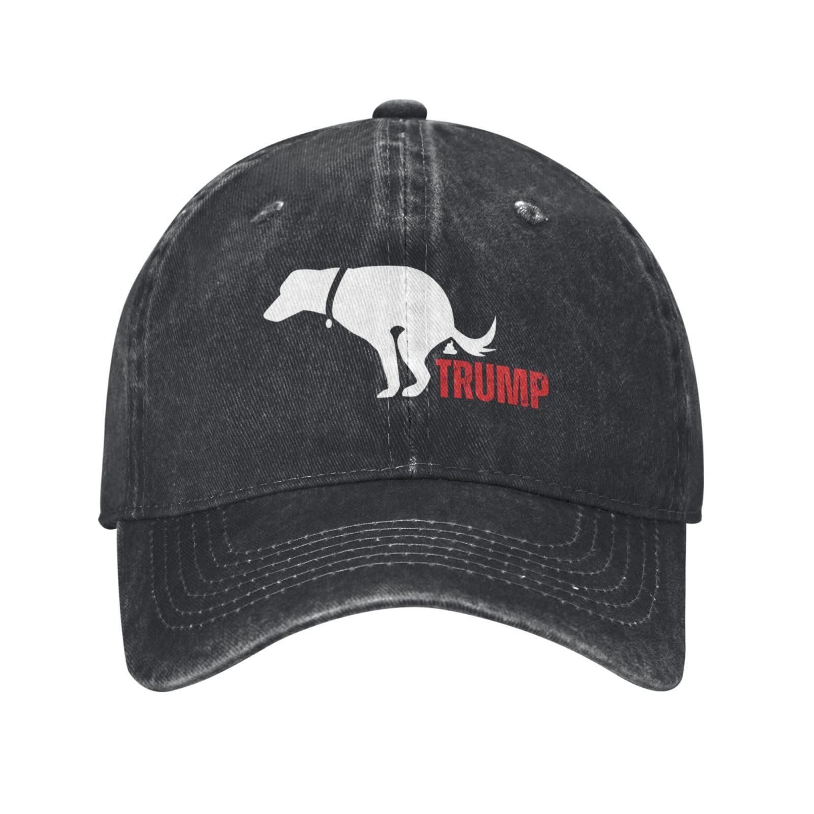 Anceky Unisex Black Even My Dog Hates Trump Hat Anti Trump Fuck Trump Adjustable Hat Casual Trucker Hats Baseball Cap For Men Women