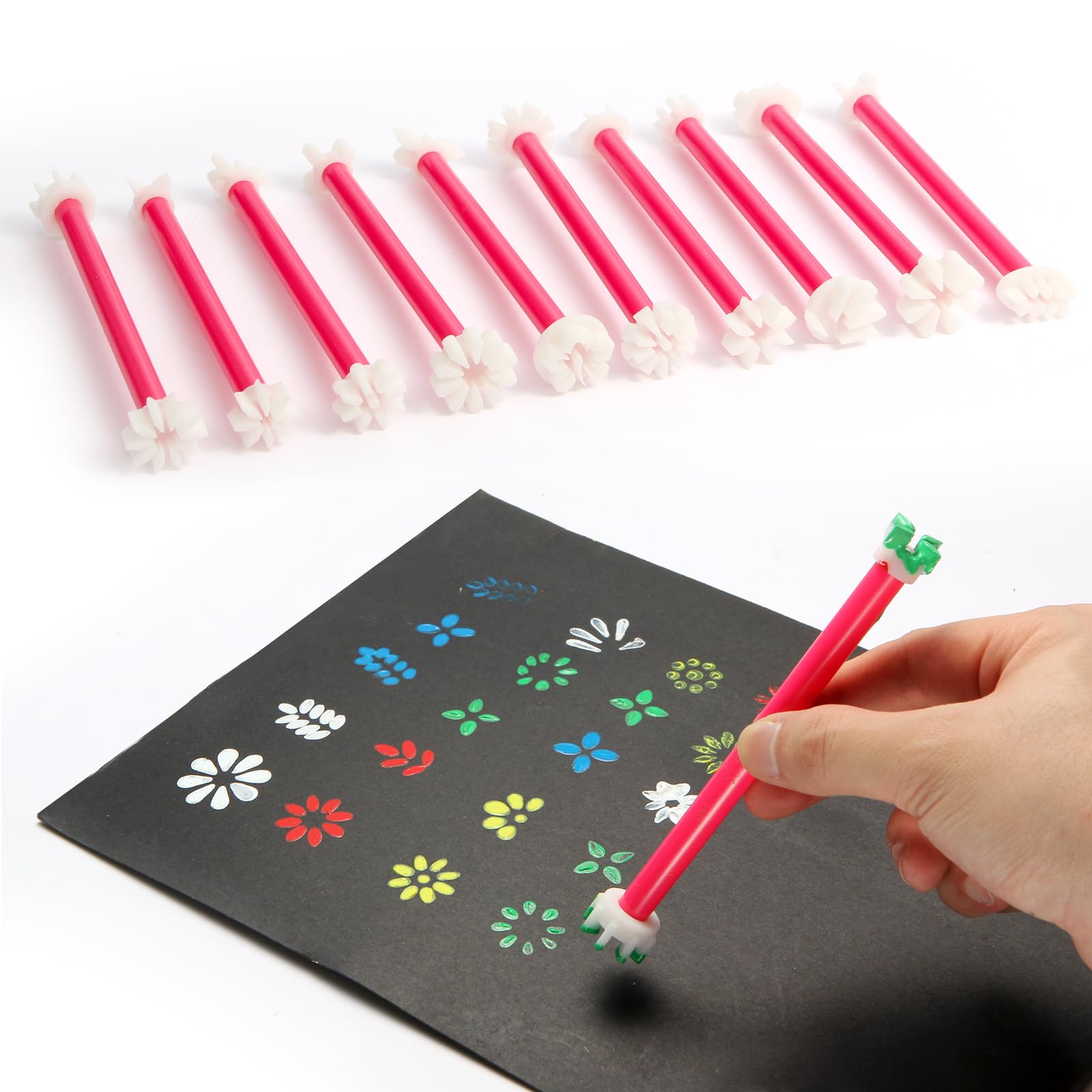 DAFENCHI Flower Floral Dotting Tools for Dot Painting, 20 Shapes