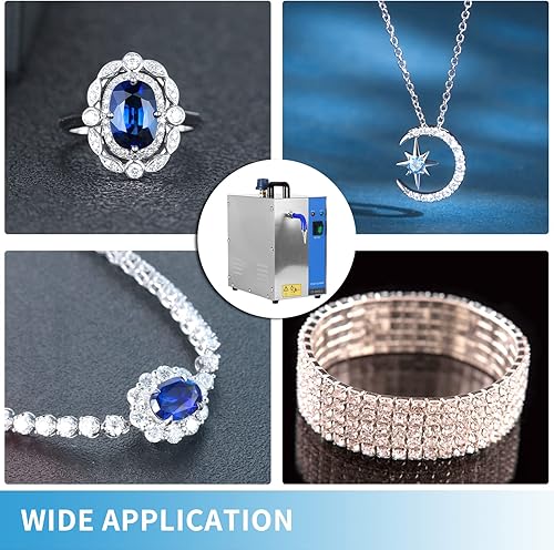 Miniatura 7 de 2023 Jewelry Cleaner Machine, Professional Jewelry Steam Cleaner Machine 1300W 2L, Stainless Steel Jewelry Cleaning Equipment for Silver & Gold