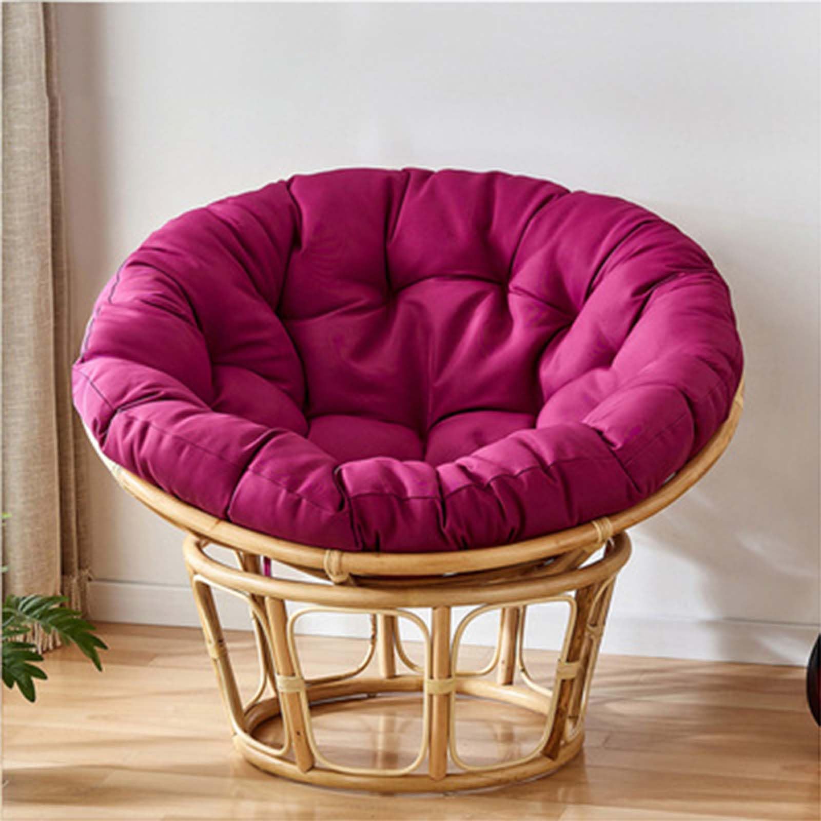 Papasan Chair Indoor Chair With Cushion Indoor Natural Cane Bedroom Chair Outdoor Suitable For Hanging Garden Replacement Cushions Decorative Items To Decorate Old Chairs,K,110x110cm