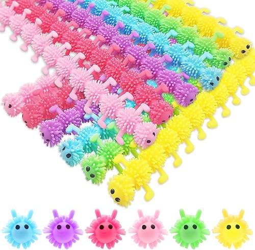 18 juguetes sensoriales de cuerda elástica, juguetes relajantes para niños y adultos, alivio del estrés, rellenos de bolsas de regalos, recuerdos de