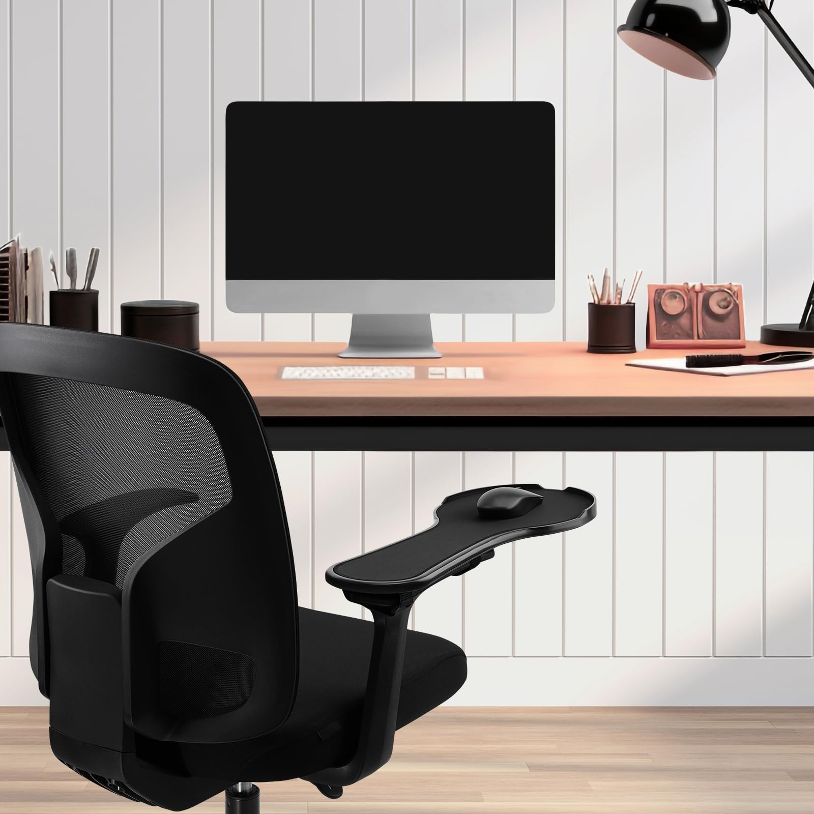 Tapis De Souris Accoudoir Pour Chaise De Bureau - Support Ergonomique Avec Barrière Anti-glissement