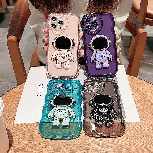 Miniatura 6 de MINSCOSE Funda compatible con iPhone 13 Pro Max de 67 pulgadas marco de cámara transparente con borde ondulado TPU suave a prueba de golpes funda de