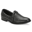 LAUREL FASHION FEVER Men's Leather Mojaris | Traditional Ethnic Footwear | PU Sole | Stylish & Comfortable (F-N-007-BLK-9) Black gallery image