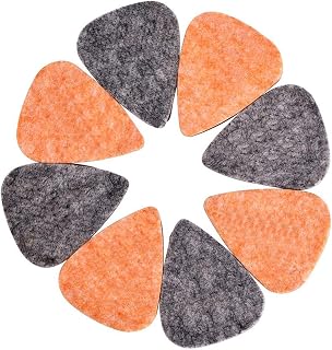WedDecor Guitar Plectrums Lightweight Acoustic Electric Bass Guitar Ukulele Instruments Felt Picks Medium/Heavy 3mm Thick Gauges Jazz Play, 10pcs, Assorted Colours