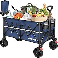 Vista 36 de Carrito plegable con ruedas plegable – Carros plegables resistentes para comestibles, deportes, jardín, compras, camping