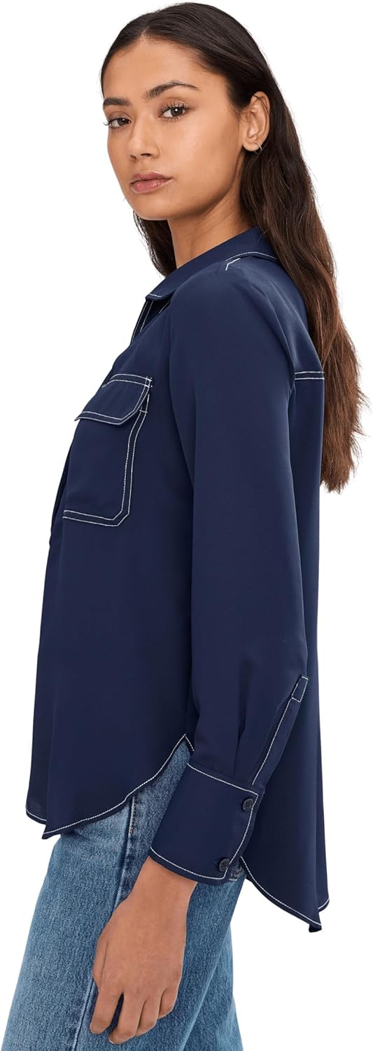 Vince Camuto Women's Half Placket with Two Front Pockets