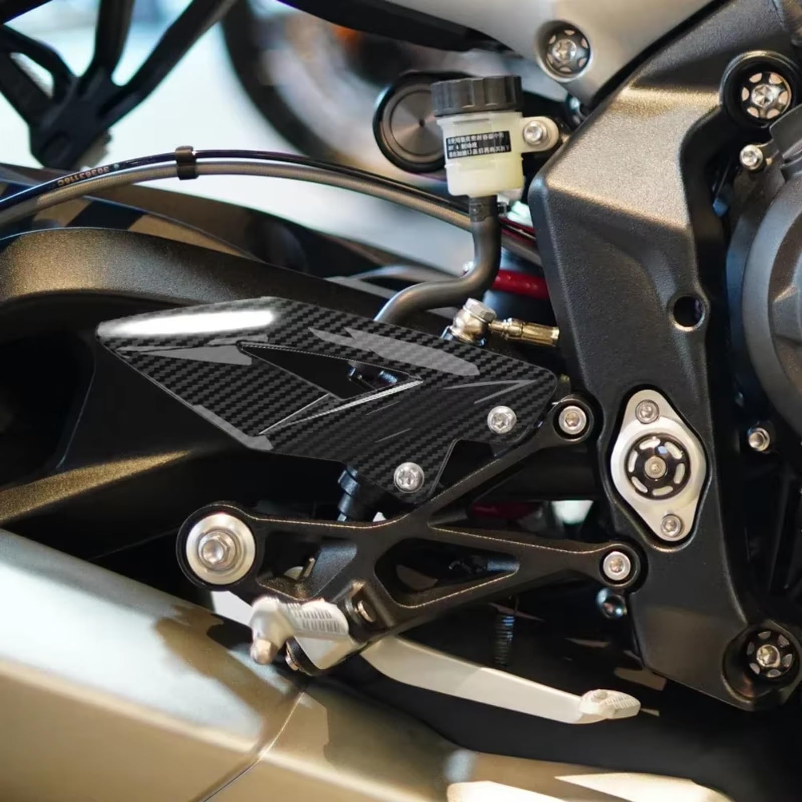 Compatibile Con Triumph Per Street Per Triple 765 Per R Per RS ​​2016 2017 2018 2019 2020-2024 Pedale Del Motociclo Tallone Protezione Antiscivolo Serbatoio(Forging look)