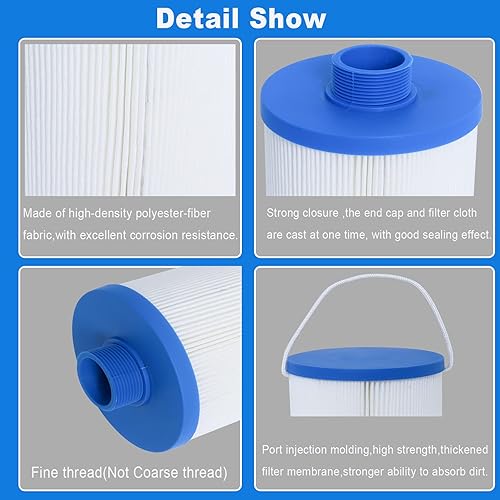 Miniatura 4 de 303279 Filtro de spa compatible con Watkins - Filtro de bañera de hidromasaje de flujo libre y Lifesmart, PFF42TC-P4, 78460, SD-01322, 5CH-37,