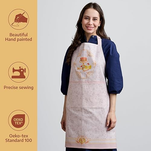 Miniatura 2 de Maison d' Hermine Delantal 100% de algodón para mujeres con bolsillo de cocina delantal de chef para hombres, cocina, jardinería, servidor, camarera