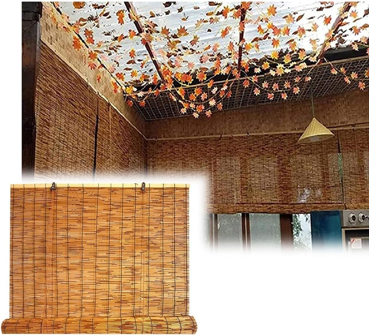 天然の葦のカーテン 竹すだれ 幅50/60/75/80/95/105/115/125/135/145cm竹製のローラーブラインド レ