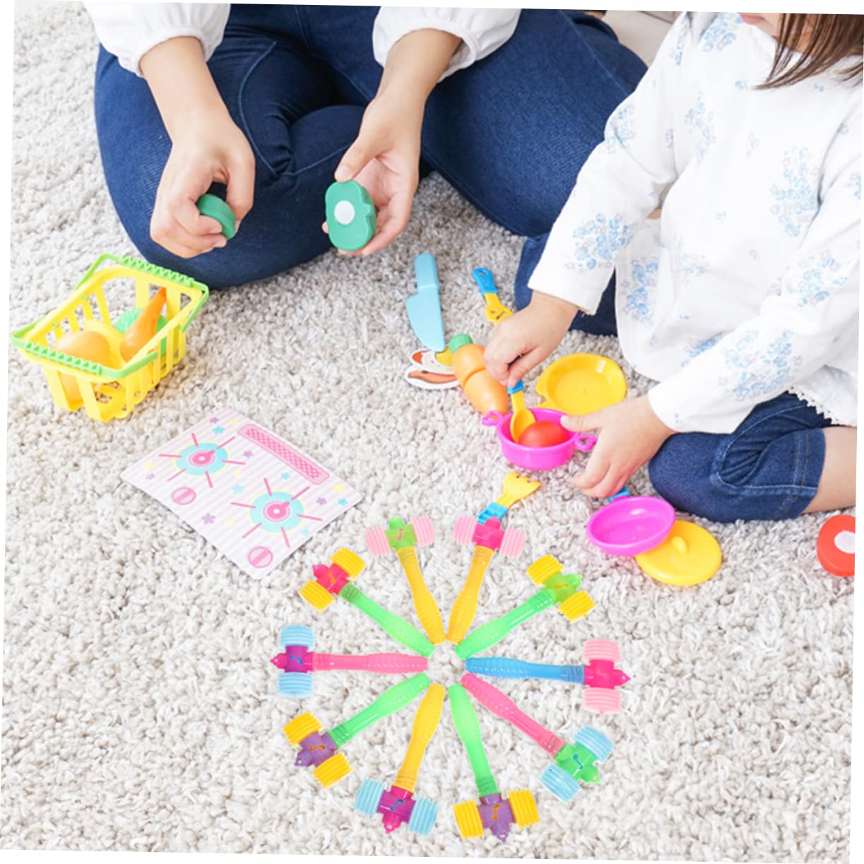 Milisten Plastic Hammer Toy Set 24pcs Squeaky Hammers Kids Toy Hand-eye Coordination Tool