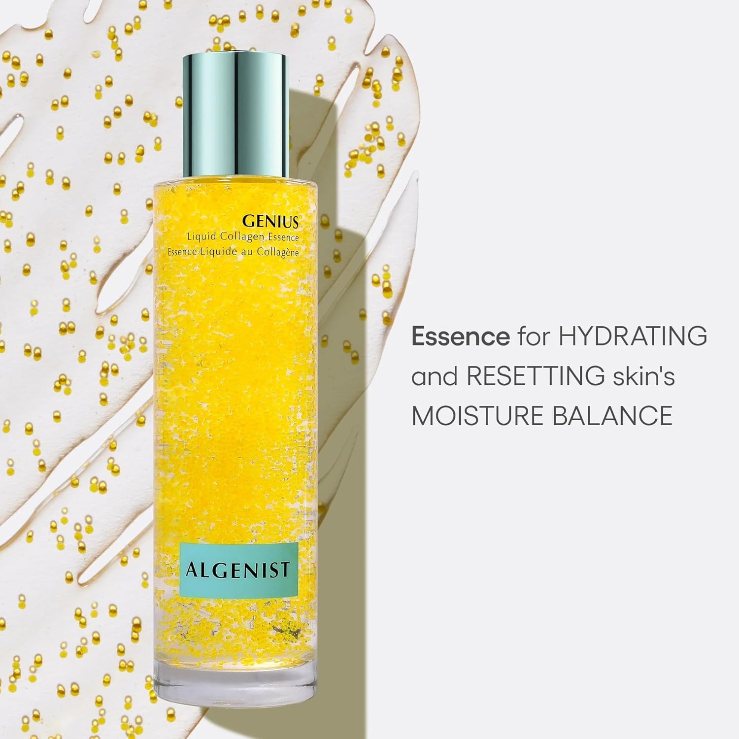 Algenist GENIUS Liquid Collagen Essence - Liquid Collagen Serum with Patented Alguronic Acid to Help Improve Skin Bounce, Elasticity & Radiance (3.4 oz)