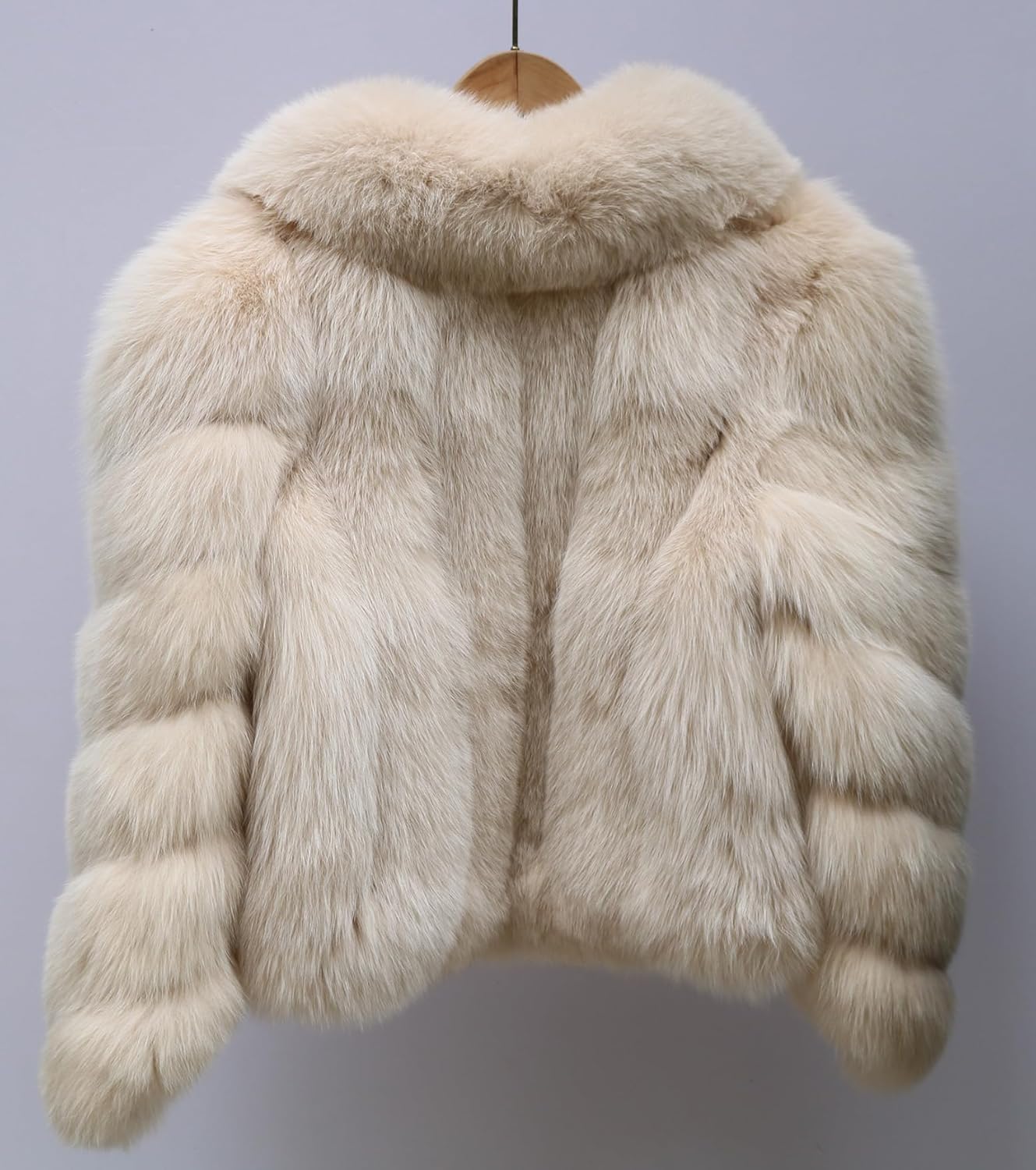 Genuine Real Fox Fur Jacket Women Winter Warm Natural Fox Fur Turn-Down Collar Cropped Coat - Image 7