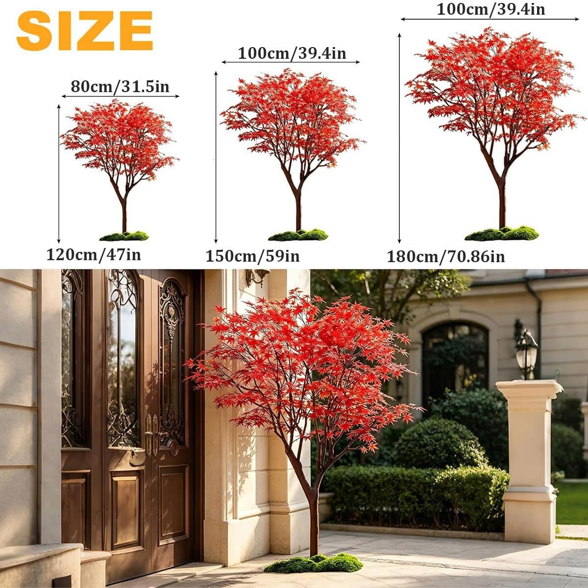 Grande Acero Rosso Artificiale, Stile Giapponese, Decorazione Da Giardino