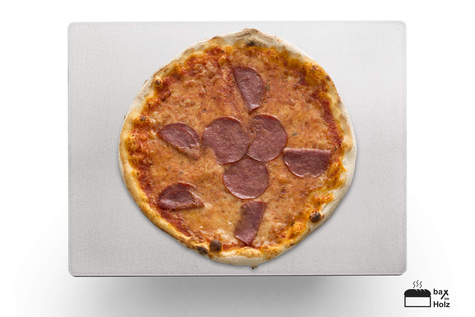 Backstahl ideal zum Brot- und Pizzabacken - rechteckig für Backofen und Grill - 38 cm x 28 cm mit 6 mm Stärke - für knusprige Brot- und Pizzakruste