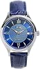 JIOS Automatic Watch, Made in Japan, Genuine Leather Belt, Made in Japan, Sapphire Glass Blue x Blue Croco Embossed Strap, Classic