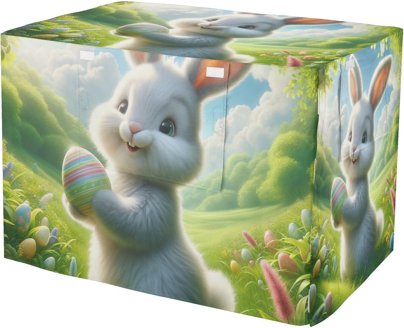 Easter Bunny Dog Crate Cover Water-Resistant, S-XL Breathable Covers for Pet Crates, X-Large