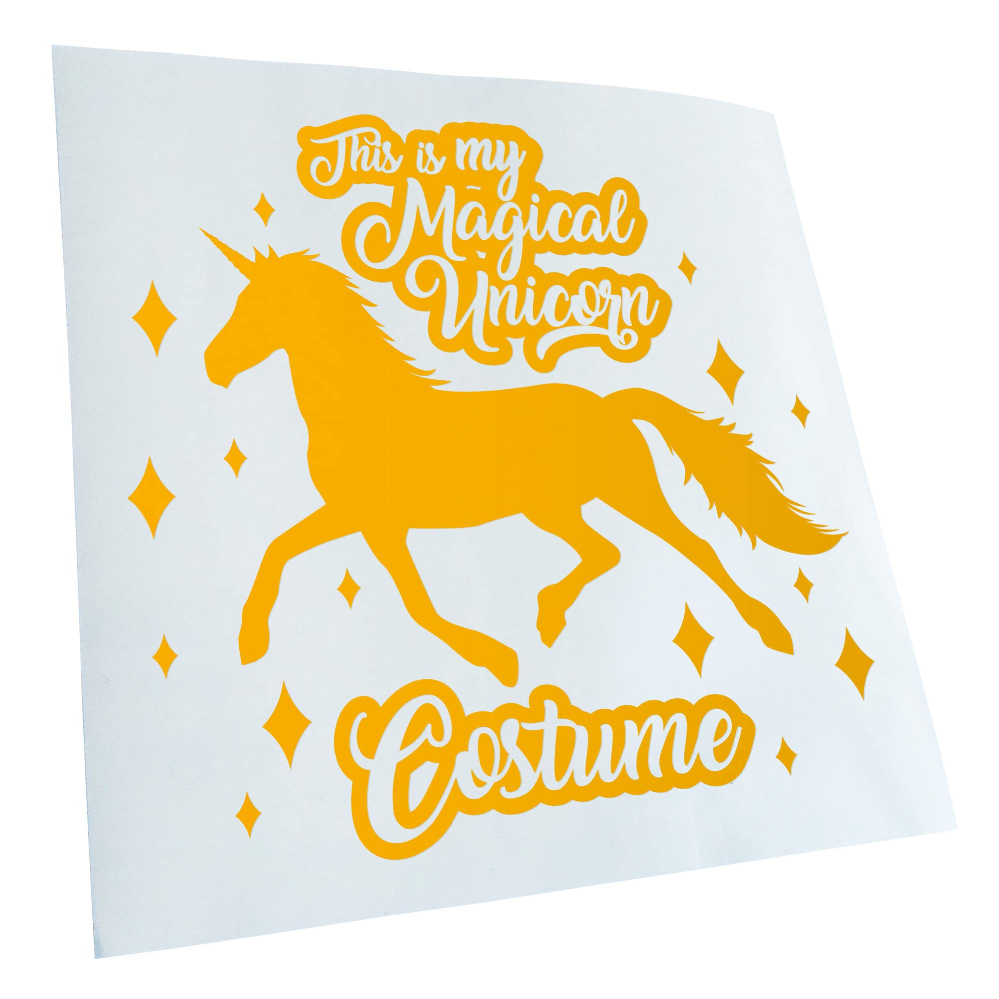 Kiwistar My Magical Unicorn Costume Sticker 25 Colours Neon Matt