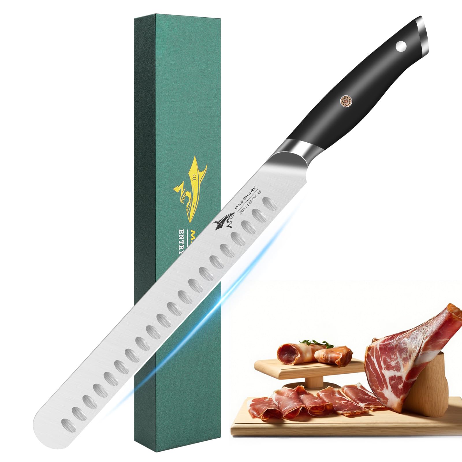 MAD SHARK Brisket Knife - Razor Sharp BBQ Knife -1 MAD SHARK Brisket Knife - Razor Sharp BBQ Knife -1