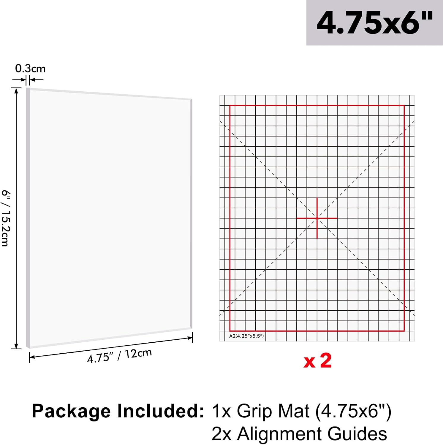 BAOFALI 3Pcs/Set 4.75x6inch Multi-Use Non-Slip Sticky Mats Fit in Stamp Positioning Tool Set,Photopolymer Grip Mat with Printed Guides in Placeholding Stencil in Place Crafts Scrapbooking Fixed Mat.