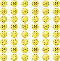 Navona 48-Pack Premium Outdoor Pickleball Balls - USAPA Approved 40-Hole Design, High Bounce, True Flight, Durable TPE