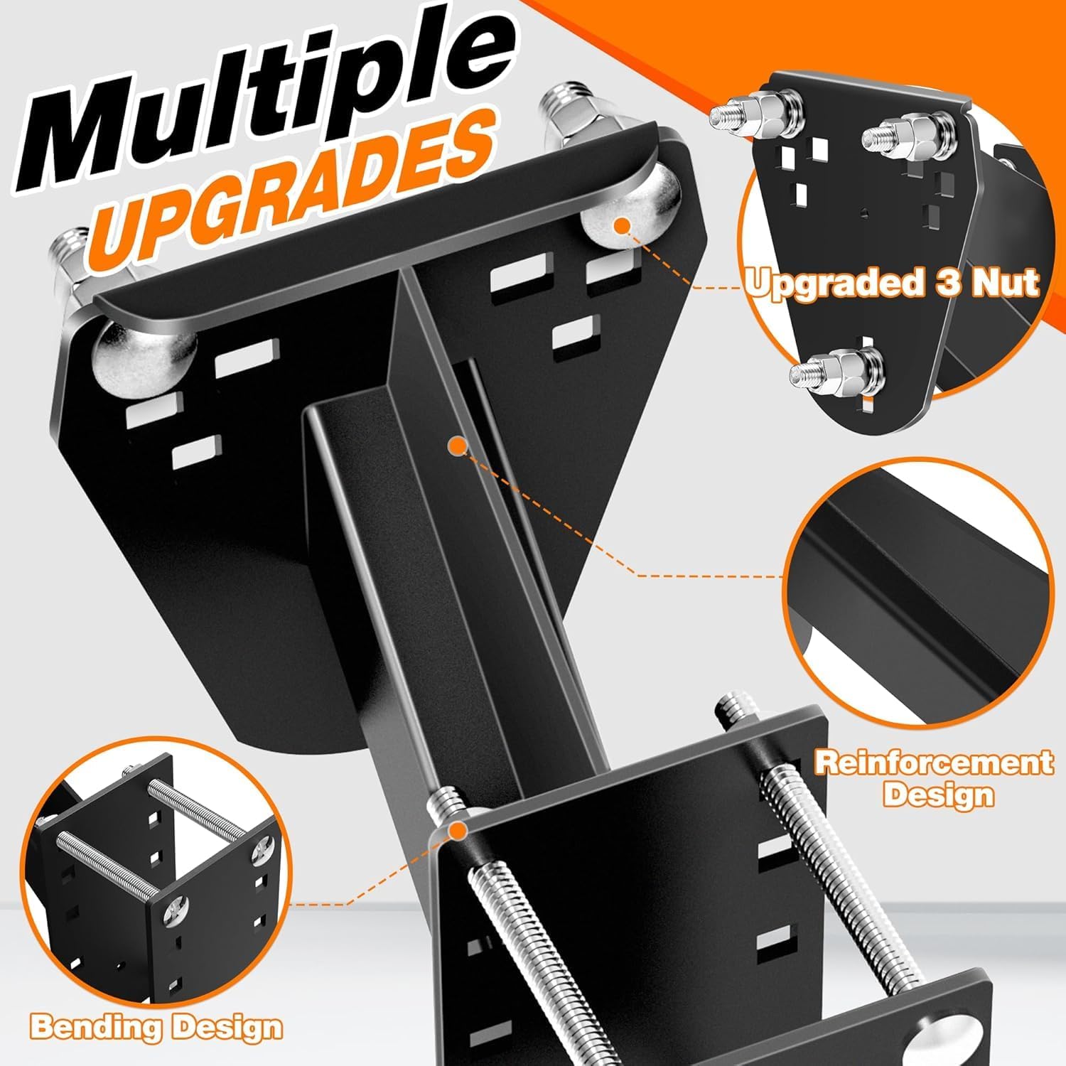 Trailer Spare Tire Mount for Utility Trailer Accessories,Rv Spare Tire Mount,Spare Tire Carrier Fits 4 & 5 & 6 & 8 Lugs Trailer Wheels on 4",4.25" 4.5'',4.75'',5",5.32" 5.5" or 6.5" Bolt Patterns
