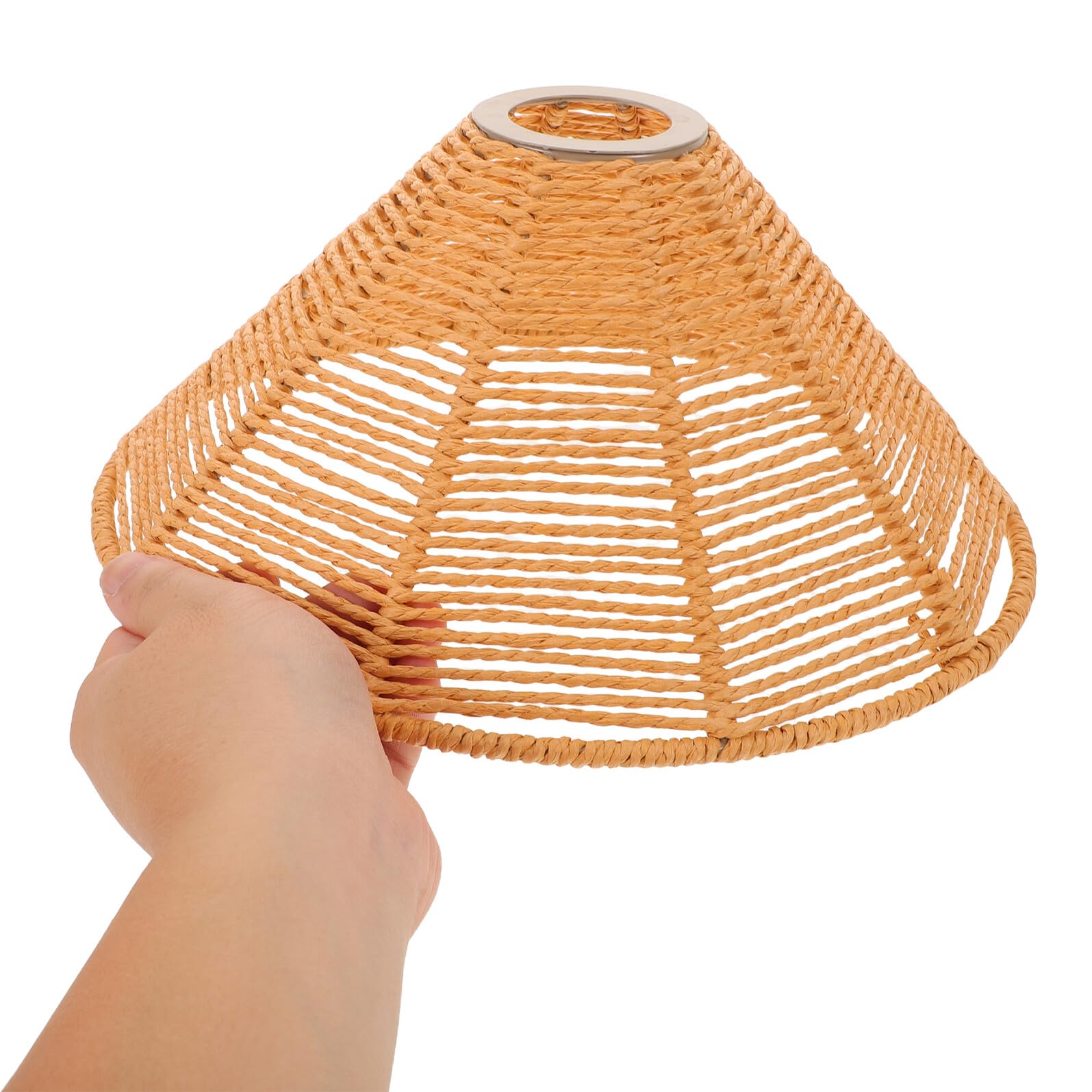 VICASKY Lampada in Corda di Carta Intrecciata Mano Paralume Decorativo per Lampadario Paralume Moderno Boho per Lampade da Tavolo Pavimento o Soffitto
