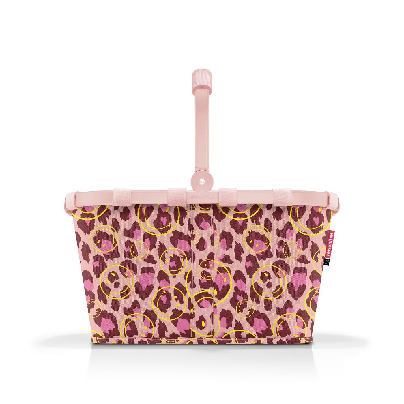 reisenthel carrybag smiley leo blush – Stabiler Einkaufskorb mit viel Stauraum und praktischer Innentasche – Elegantes und wasserabweisendes Design