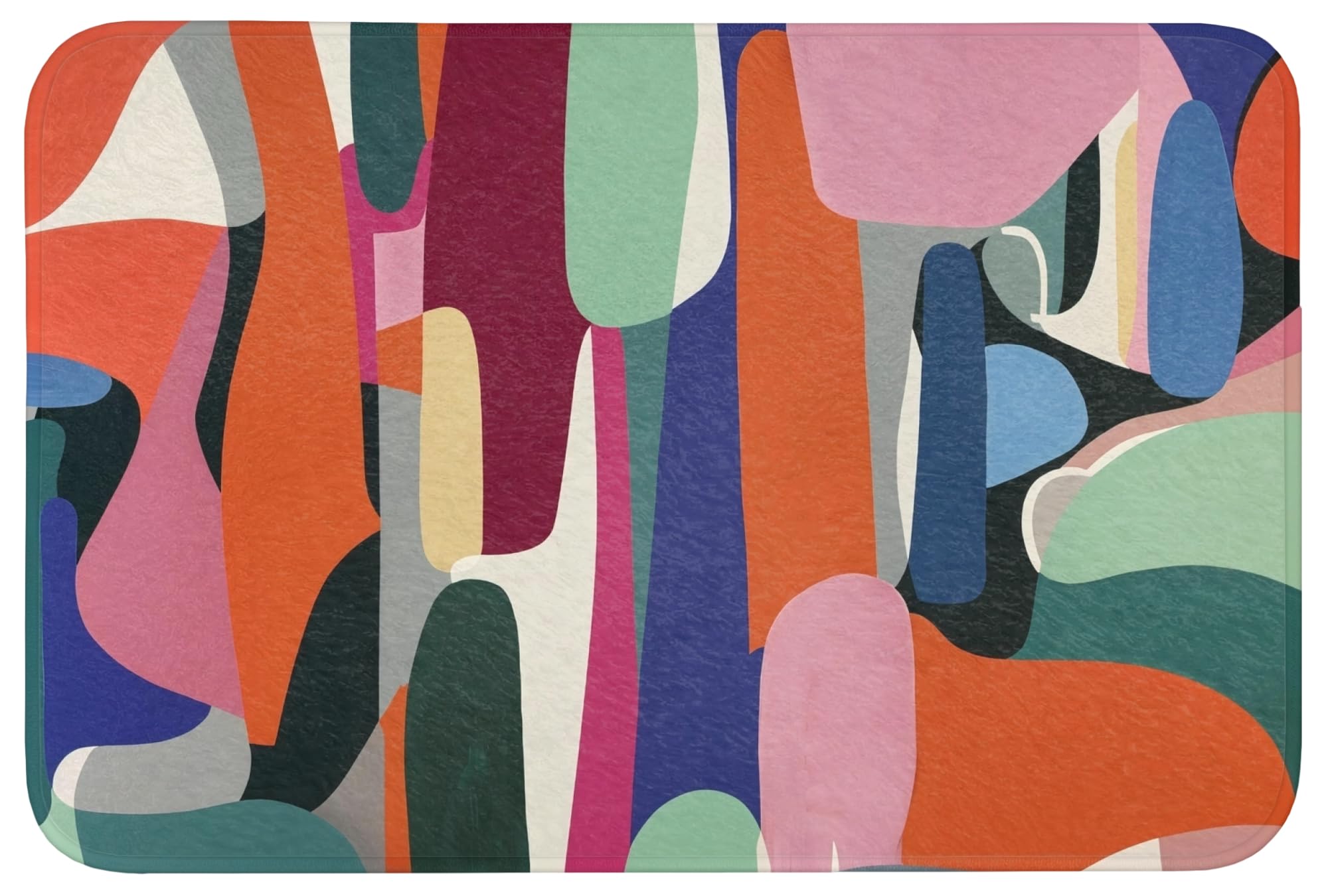 Alfombra Baño Rectangular 90x60 cm Decoracion Bathroom Mat Non Slip Shower Lavable Antideslizante Alfombrilla Tapete Banheiro Formas - Rítmico - Colores - Abstracto