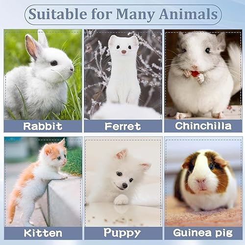 Miniatura 6 de kathson Forros de jaula de conejos, lavable, súper absorbente, para conejillo de indias, animales pequeños, ropa de cama de forro polar