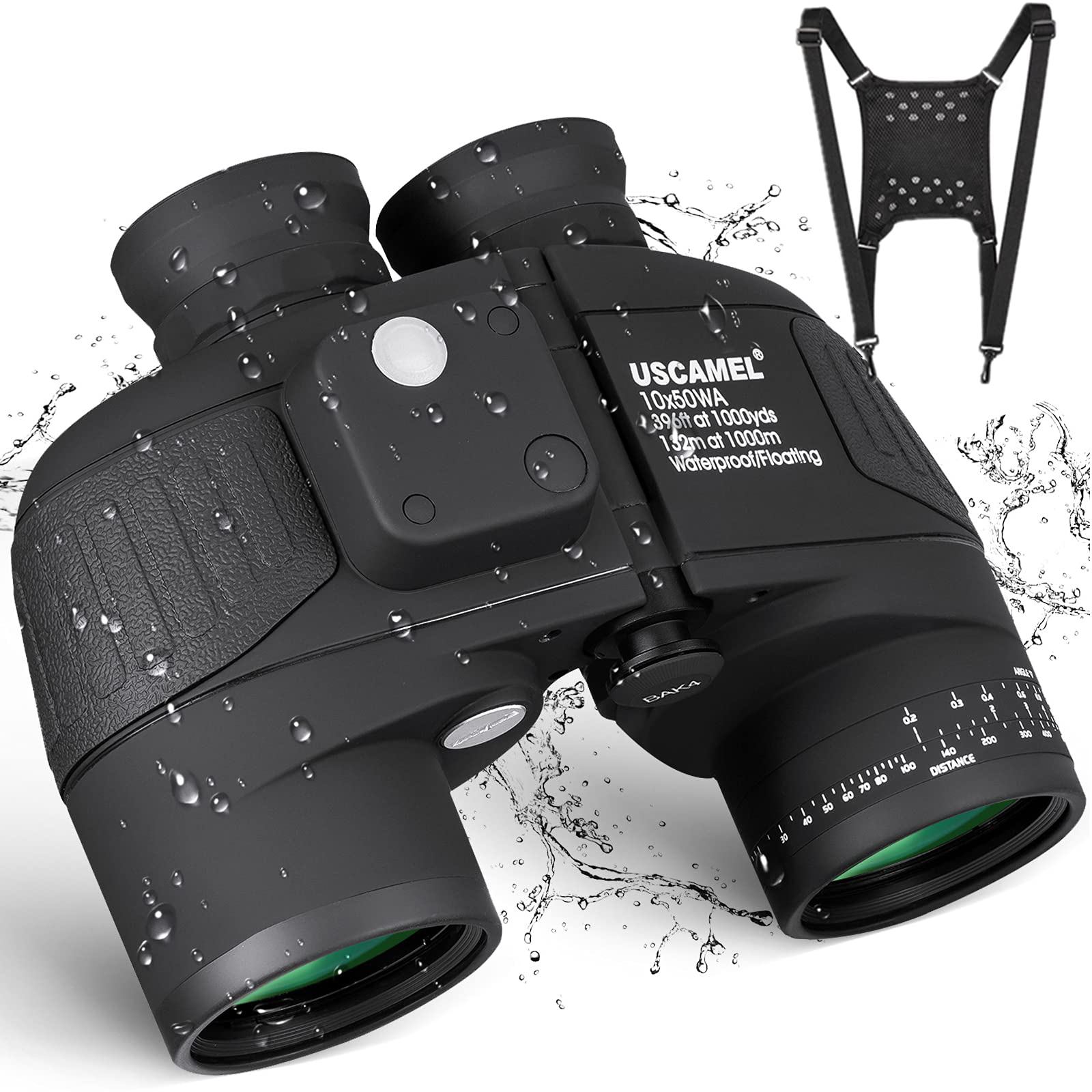 Buy 10x50 Marine Binoculars for Adults Bird Watching with Rangefinder