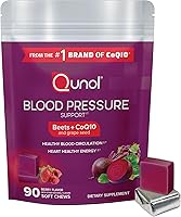 Qunol Beets Chews: 3-in-1 Blood Pressure Support with CoQ10 & Grape Seed Extract - Berry Soft Chews for Heart Health
