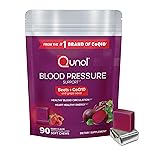 Qunol Beets Chews for Blood Pressure Support, 3 in 1 Beets + CoQ10 + Grape Seed Extract, Supports Healthy Blood Circulation & Heart Healthy Energy, 90 Chews