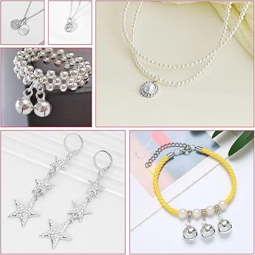 Miniatura 6 de 2400 anillos de salto ovalados de acero inoxidable, anillos de salto abiertos de acero inoxidable de 0.157 in, 0.197 in, 0.236 in, 0.276 in, anillos