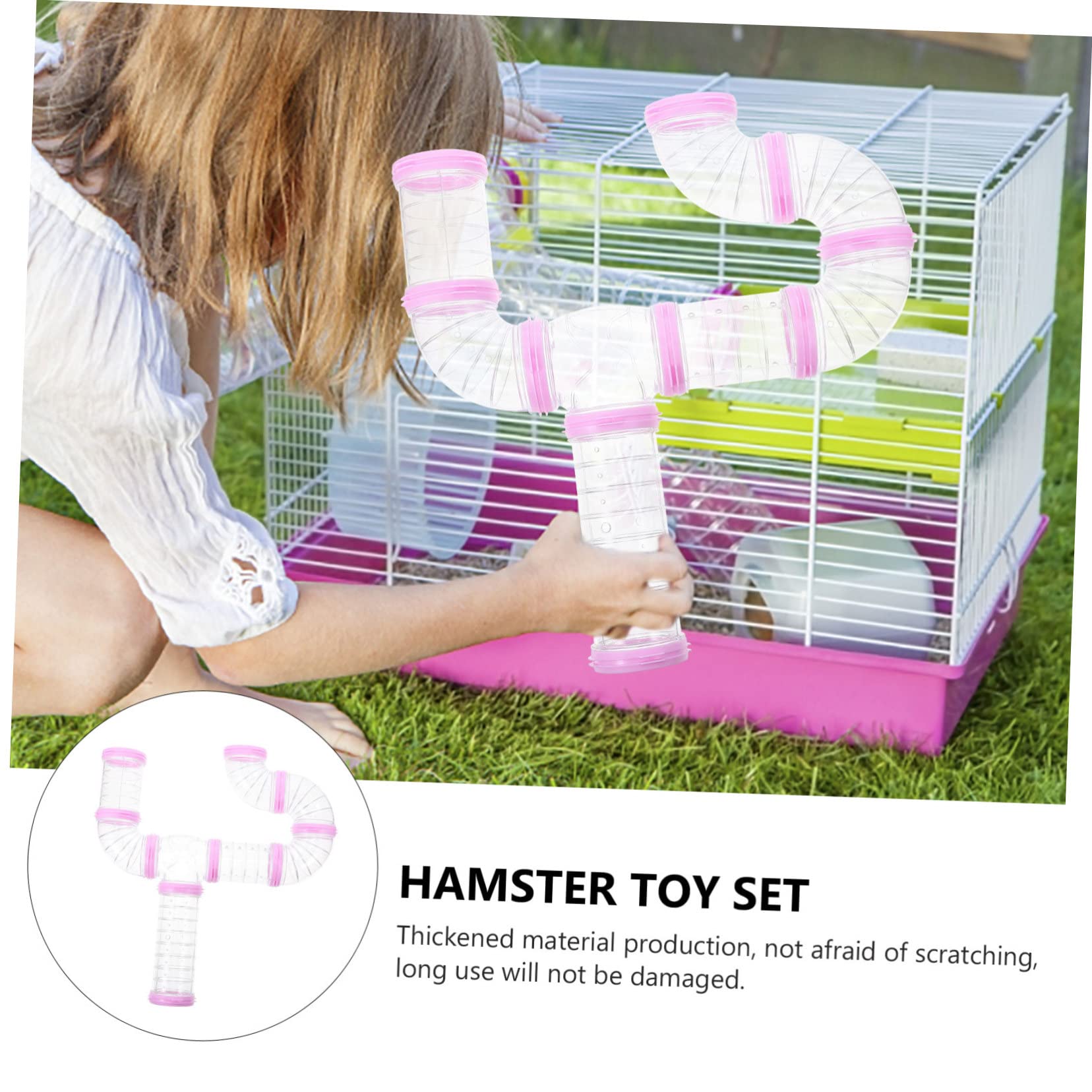 ibasenice 3 Sätze Hamster Röhren Set Teilig aus Dickem DIY Maze Tunnel für Kleintierkäfig Einfach zu Montieren Robust und Kratzfest Erweiterbar für Spielspaß im Hamsterkäfig