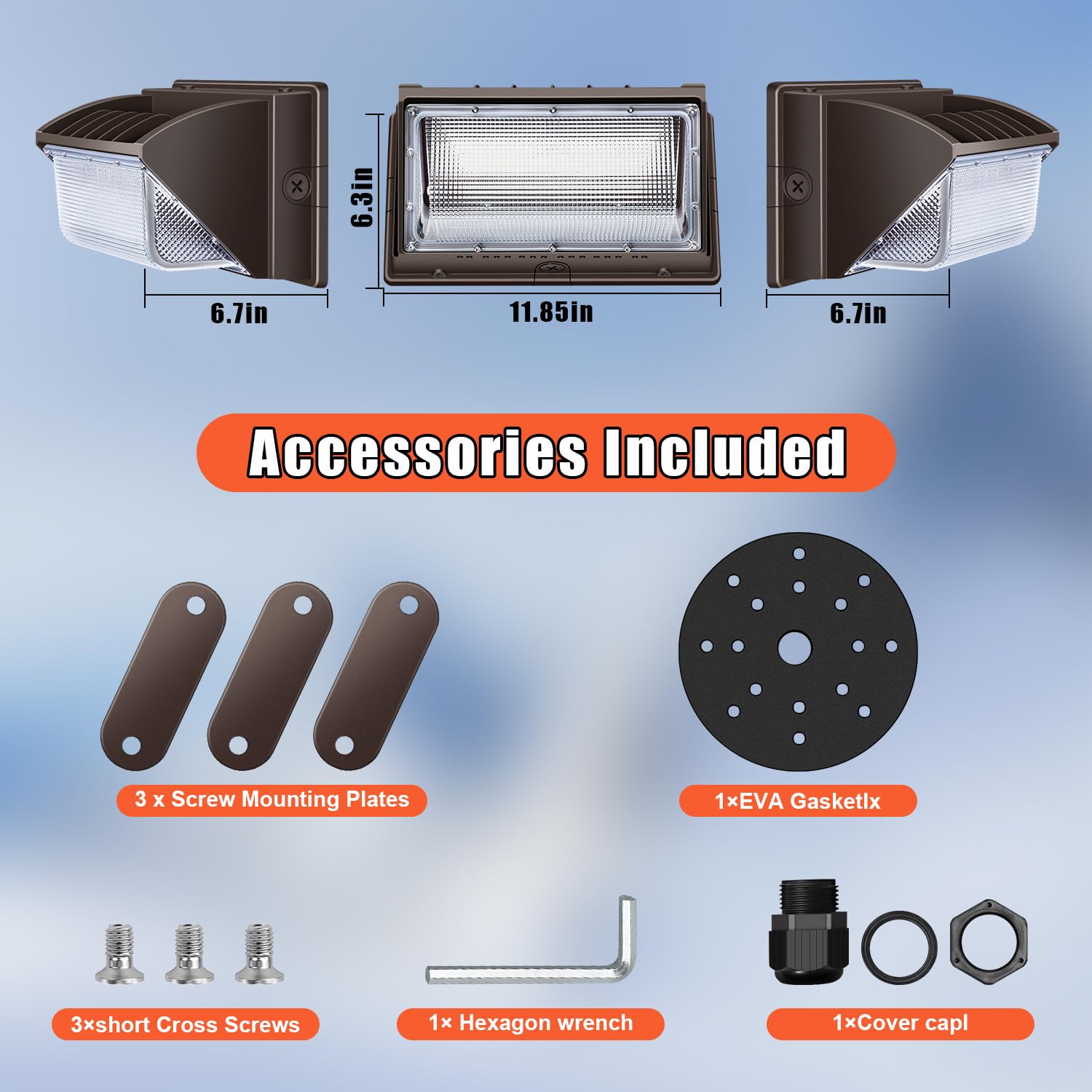 Juyace Luz LED De Estacionamiento De 300 W, Montaje Deslizante, Montaje Del Atardecer Al Amanecer, Iluminación Exterior, Inundación Exterior, Comercial, Exterior, IP65, Impermeable, área De Seguridad