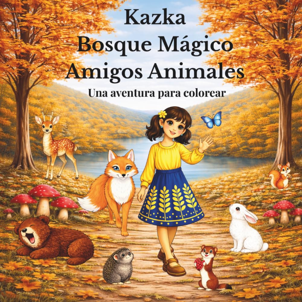 Los Amigos del Bosque de Kazka: Un Libro para Colorear para Niños