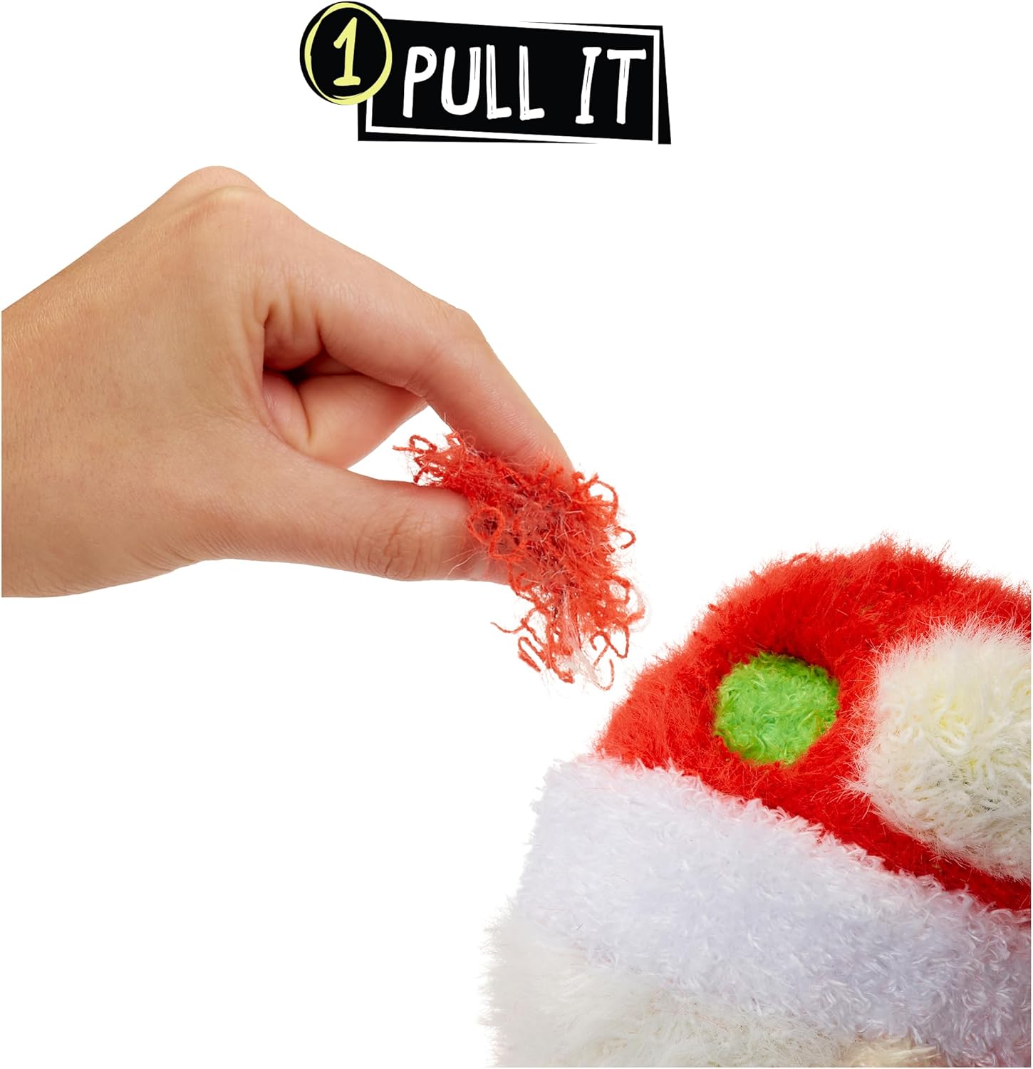 Fluffie Stuffiez Holiday Santa Small Collectible Feature Plush, Surprise Reveal Unboxing with Huggable ASMR Fidget DIY Fur Pulling, Ultra Soft Fluff
