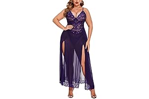 Plus Size Lingerie For Women Sleepwear Side Slits