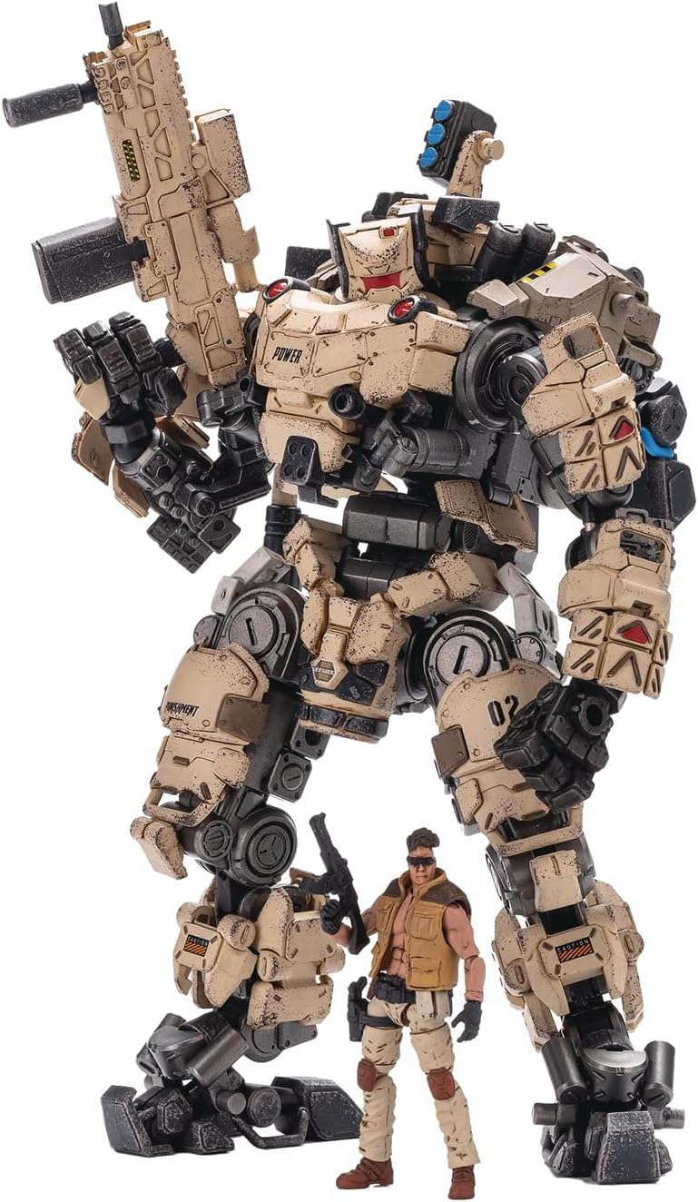 JOYTOY 1/25 Action Figures Steel Bone Mecha Strike Armor Collection Modern Military Model Dark Source Toys (Dessert Version)