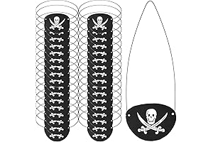 62PCS Pirate Eye Patches Costume for Budding Buccaneers